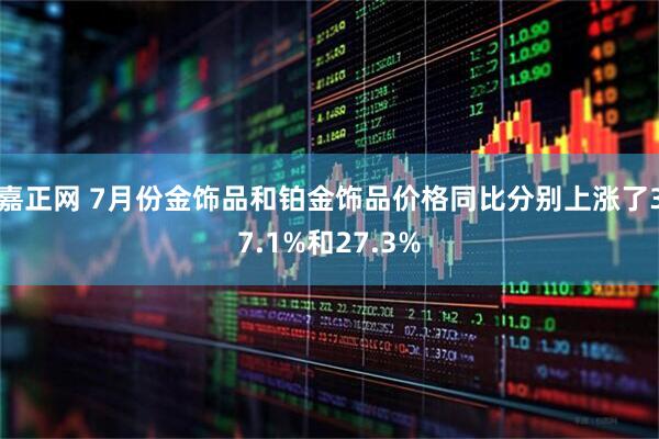 嘉正网 7月份金饰品和铂金饰品价格同比分别上涨了37.1%和27.3%