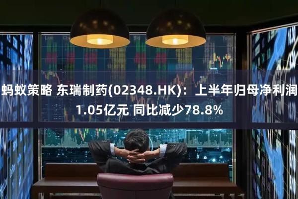 蚂蚁策略 东瑞制药(02348.HK)：上半年归母净利润1.05亿元 同比减少78.8%